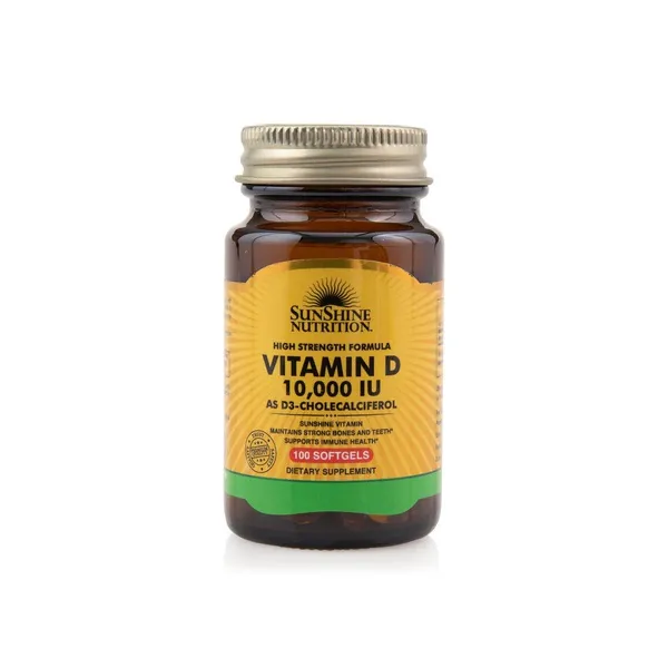 Sunshine Nutrition Vitamin D 10000 Iu Softgels x 100