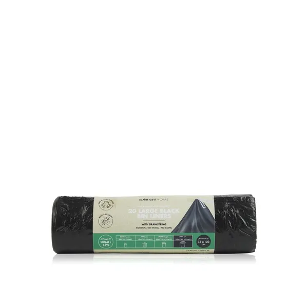 Spinneyshome Large Garbage Bags Black x20