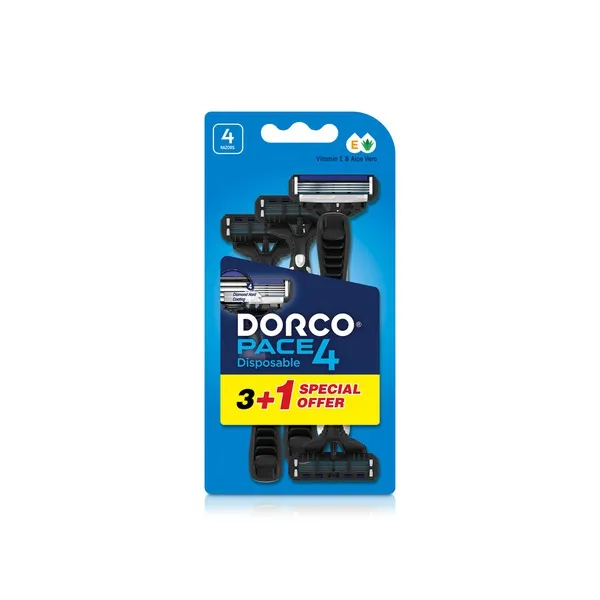 Dorco Pace 4 Men Disposable Razor 3+1