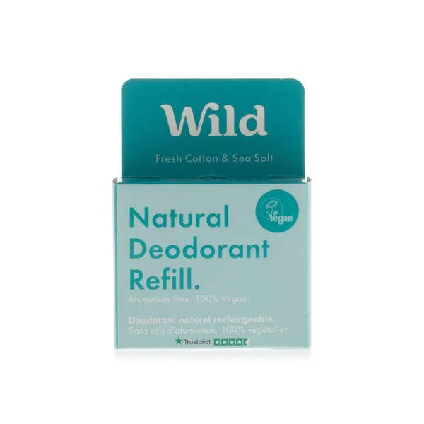 Wild Natural Fresh Cotton & Sea Salt Refill for Deodorant 40g