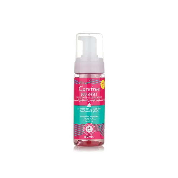 Carefree Daily Intimate Cleansing Mousse with Green Tea and Aloe Vera 150ml