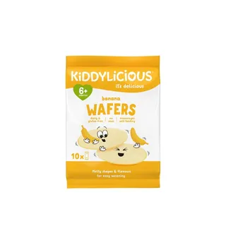 Kiddylicious Banana Wafers 6+ Months 4g x 10