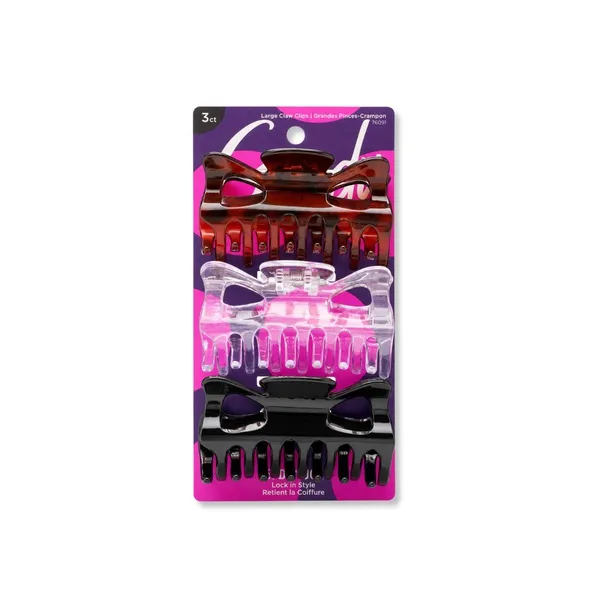 Goody Large Rectangle Claw Clip 3pcs