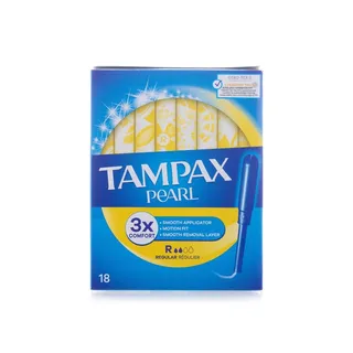 Tampax Pearl Regular Applicator Tampons 18 Pack