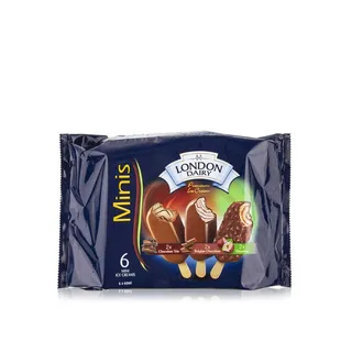 London Dairy Frozen Minis Chocolate Hazelnut Sticks 6 X 60Ml