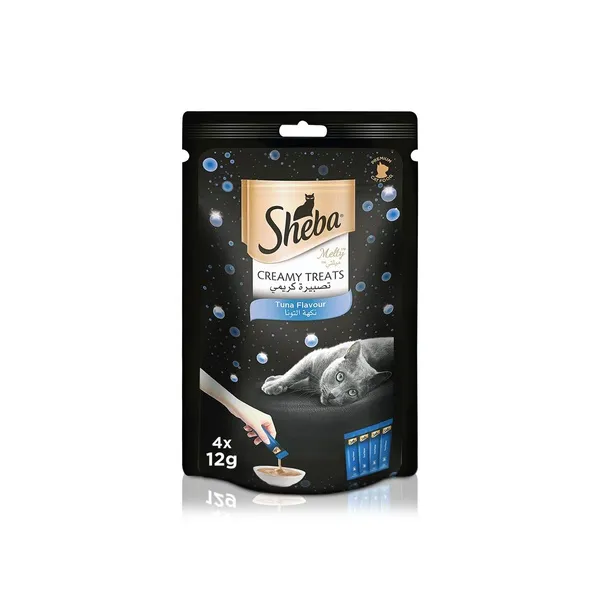 Sheba Melty Creamy Treats Tuna Flavour Cat Treats 4 x 12g