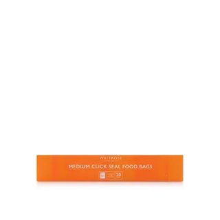 Waitrose Medium Resealable Food Bags 20s