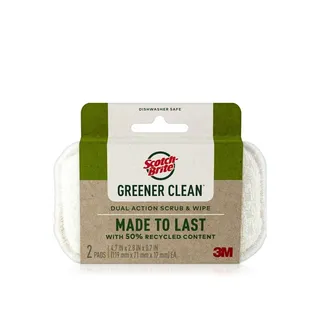 Scotch‑Brite Greener Clean Dual Action Recycled Scrub Cloths x 2