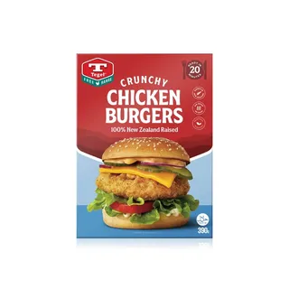 Tegel Frozen Free Range Crunchy Chicken Burgers 390G