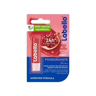 LABELLO Pomegranate Shine with Shea Butter Lip Balm 4.8g