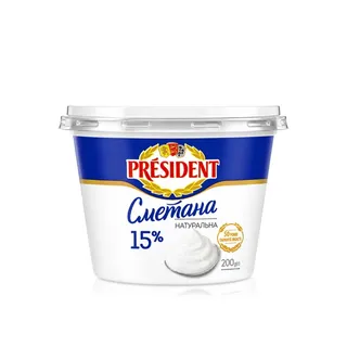 President 15% Fat Sour Cream 200g