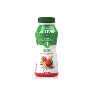 Activia Strawberry, Black Seeds and Cereal Greek Yoghurt Drink 180ml