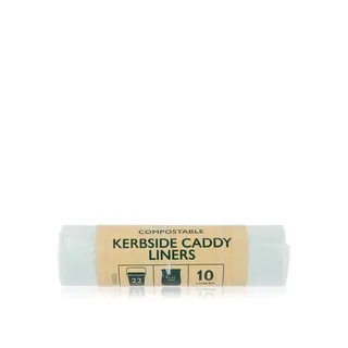 Waitrose Flat Top Compostable Caddy Liners 22 litre 10s