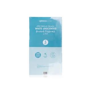Spinneyshome White Unscented Facial Tissues 2ply 5pack