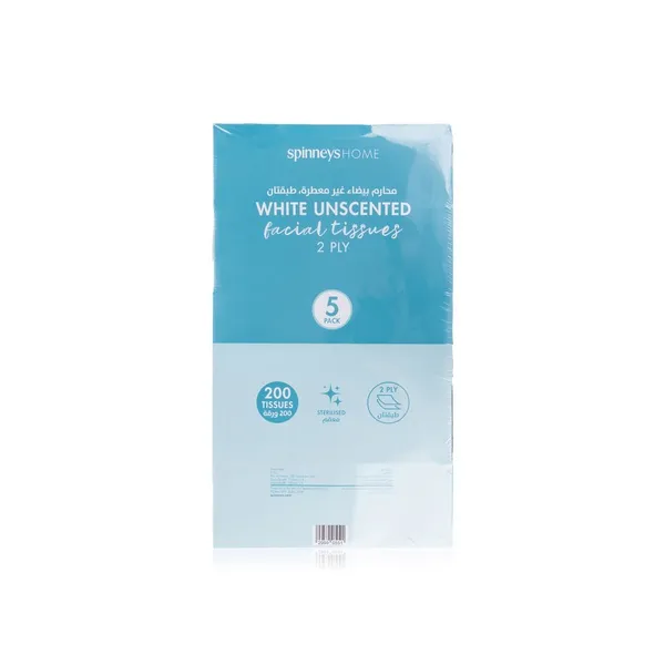 Spinneyshome White Unscented Facial Tissues 2ply 5pack
