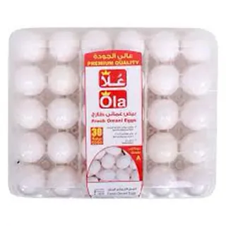 عمان أبيض بيض كبير 30 حبة