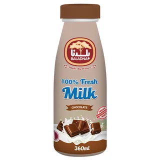 بلدنا حليب شوكولاتة طازج 360 مل