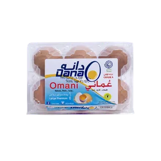 دانا بيض بني متوسط 6 قطع