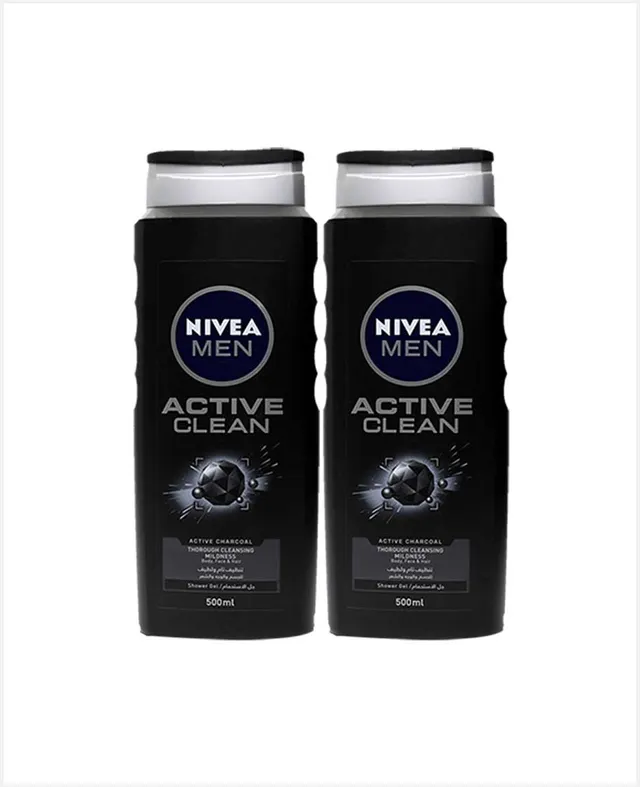 Nivea Men Active Clean Shower Gel 2x250ml