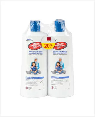 Lifebuoy A/b Bodywash Mild Care(qatar) 2x500ml@20%off