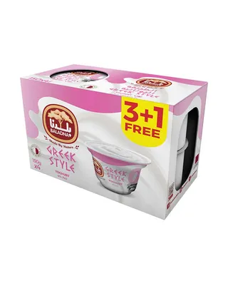 Baladna Greek Style Yoghurt 0% Fat 150gm (3+1)