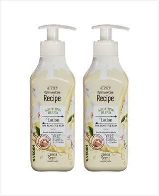 Eva Soothing Blend Lotion for Sensitive Skin Vanilla Scent 2x370ml