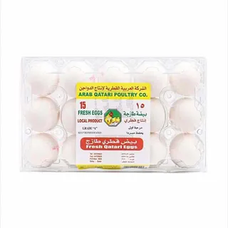 Qatar Fresh Eggs 15pcs (tray)