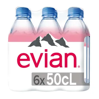 Evian Natural Mineral Water 500ml X 6pcs Pack