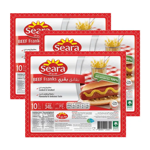 Seara Beef Franks 10pcs 3x340gm Sp.offer