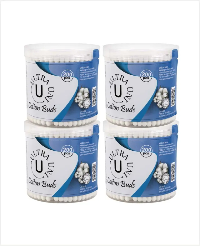Sold OutUltra Uni Cotton Buds 4x200pcs Promo
