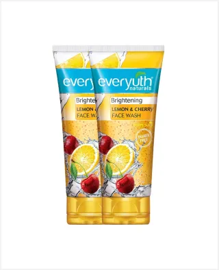 Everyuth Naturals Brightening Lemon & Cherry Face Wash 2x150gm Promo