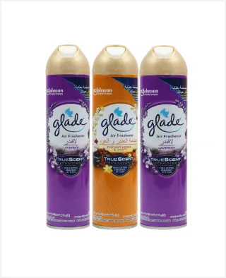 Glade Air Freshener Lavender 2sx300ml+elegant Amber & Oud 300ml