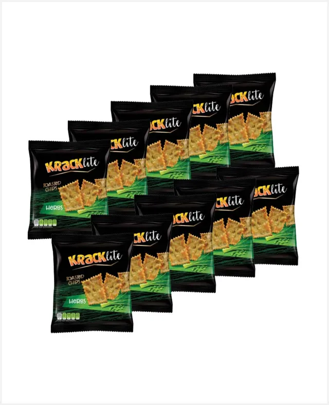 Kracklite Toasted Chips Herbs 10x26gm Promo