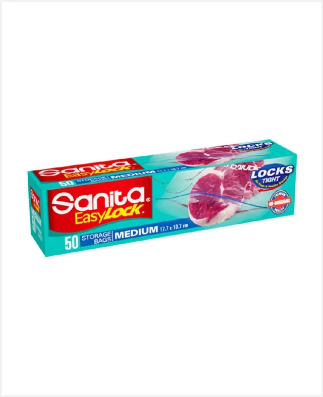 Sanita Easy Lock Storage Bag Medium 50pcs