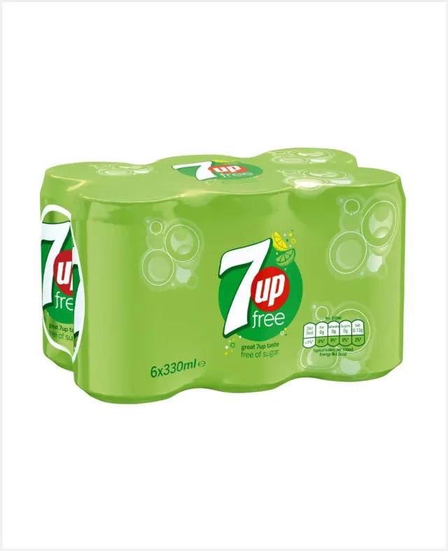 7up Sugar Free Can 330ml 6pack