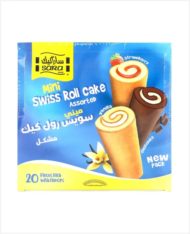 Sara Mini Swiss Roll Mixed 20gm