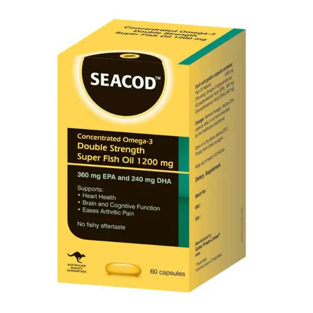 Seacod Double Strength Super Fish Oil 60 Capsules