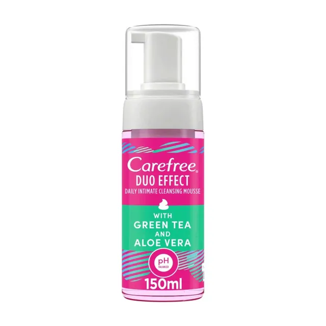 Carefree Daily Intimate Cleansing Mousse with Green Tea & Aloe 150ml