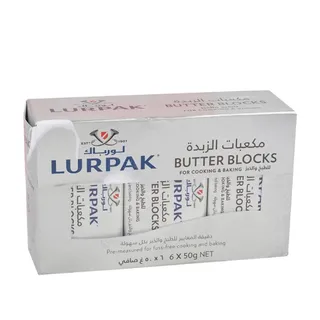 لورباك زبدة غير مملحة قطع، 6x50g