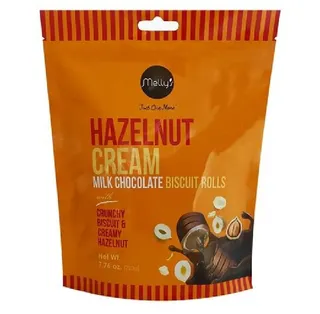 Melly's Hazelnut Cream Milk Chocolate Biscuit Roll 220 g