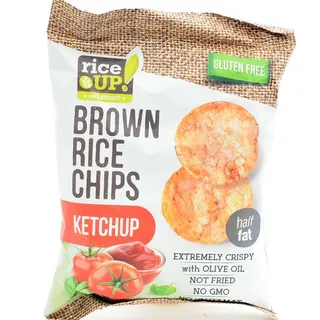 Rice Up Gf Brown Rice Chips Half Fat Ketchup 25 g