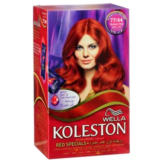 Wella Koleston Hair Color Kit - 77/44 Volcano Red, 1 Pack