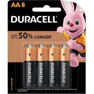 Duracell Type AA Alkaline Batteries x 8 pcs