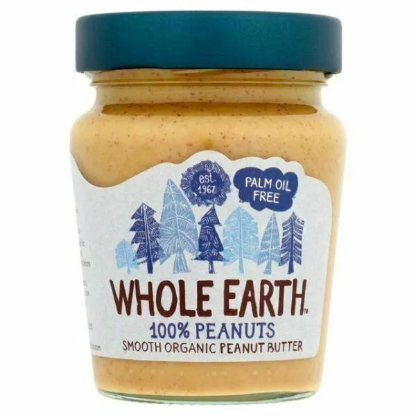 Whole Earth Organic Smooth Peanut Butter 227G