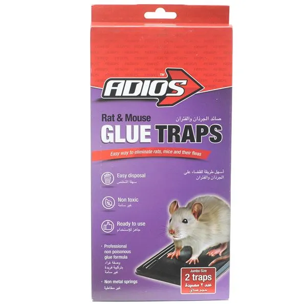Adios Rat And Mouse Glue Traps Jumbo 2 Traps