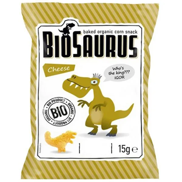 BioSaurus Baked Organic Corn Snack Cheese, 15g