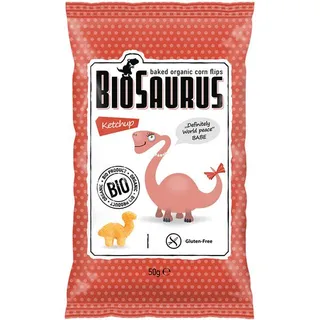 Bio Saurus Gluten Free Baked Organic Corn Snack Ketchup 50 g