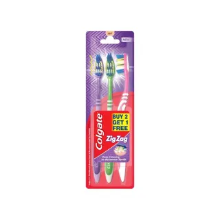 Colgate Zigzag Medium Toothbrush, 3 Pieces