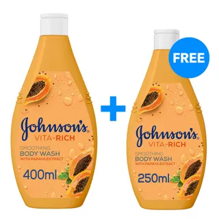 Johnson's Body Wash Papaya 400ml + 250ml Free