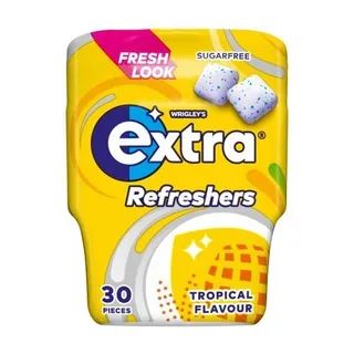 Wrigley's Extra Refreshers Tropical Sugar Free Chewing Gum, 30 Pieces